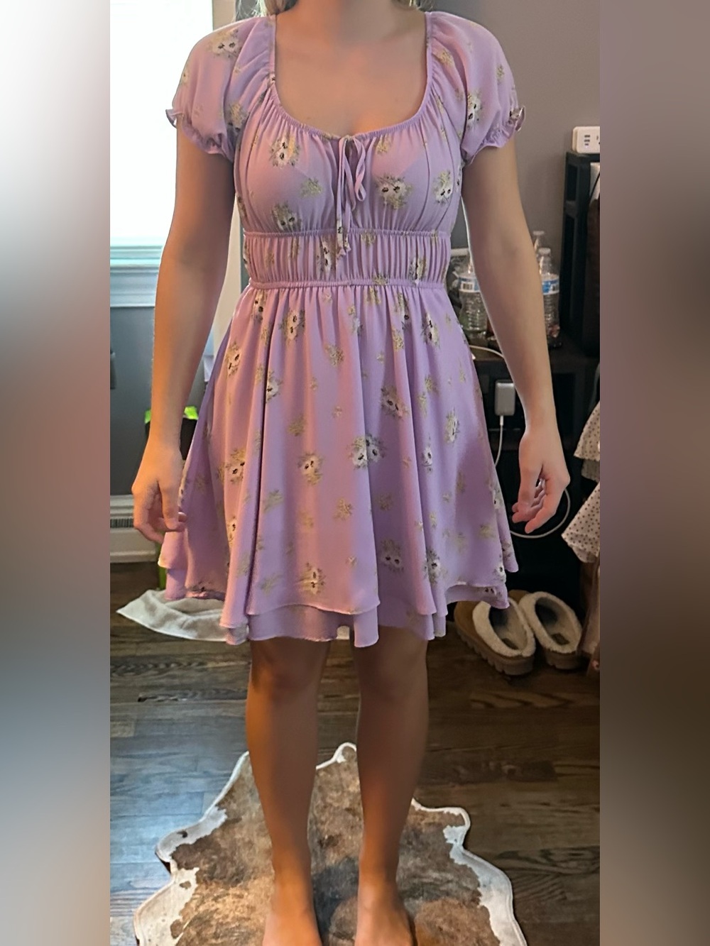 No Boundaries Lavender Floral Casual Sundress